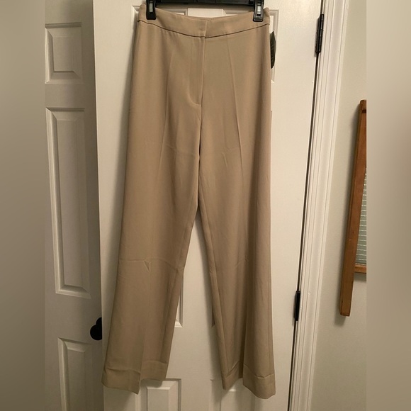 H & M Women’s Straight Leg Tan Dress Pants Size 4 - Picture 1 of 6